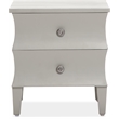 Adore Decor Arlan Side Table with Two Drawers Gray