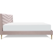 Adore Decor Sidney Upholstered Platform Bed King Size Blush Pink