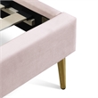 Adore Decor Sidney Upholstered Platform Bed King Size Blush Pink