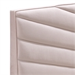Adore Decor Sidney Upholstered Platform Bed King Size Blush Pink