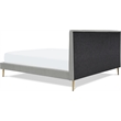Adore Decor Sidney Upholstered Platform Bed King Size Gray