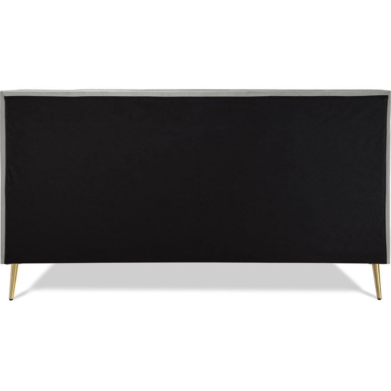 Adore Decor Sidney Upholstered Platform Bed King Size Gray