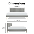 Adore Decor Sidney Upholstered Platform Bed King Size Gray