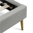 Adore Decor Sidney Upholstered Platform Bed King Size Gray
