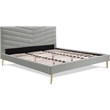 Adore Decor Sidney Upholstered Platform Bed King Size Gray