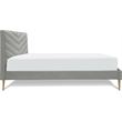 Adore Decor Sidney Upholstered Platform Bed Queen Size Gray