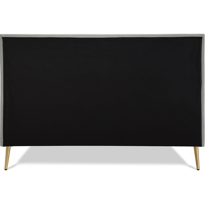 Adore Decor Sidney Upholstered Platform Bed Queen Size Gray