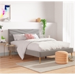 Adore Decor Sidney Upholstered Platform Bed Queen Size Gray