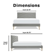 Adore Decor Sidney Upholstered Platform Bed Queen Size Gray