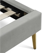 Adore Decor Sidney Upholstered Platform Bed Queen Size Gray