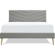 Adore Decor Sidney Upholstered Platform Bed Queen Size Gray