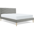 Adore Decor Sidney Upholstered Platform Bed Queen Size Gray