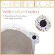 Adore Decor Martini Terrazzo Stool White / Gray