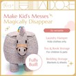 Adore Decor Unicorn Water Hyacinth Laundry Hamper Light Gray