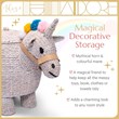 Adore Decor Unicorn Water Hyacinth Laundry Hamper Light Gray