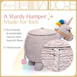 Adore Decor Unicorn Water Hyacinth Laundry Hamper Light Gray