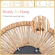 Adore Decor Carrie Round Rattan Style Water Hyacinth Hanging Mirror