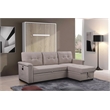 Ashlyn Light Gray Fabric Reversible Sleeper Sofa USB Charger Storage Chaise