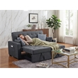 Cody Gray Fabric  Sleeper with 2 USB Charging Ports and 4 Accent Pillows