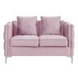 Bayberry Pink Velvet Sofa Loveseat Living Room Set