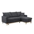Colton Dark Gray Fabric Reversible Sleeper Sectional Sofa with Storage Chaise