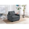 Hannah Dark Gray Woven Fabric Convertible Armchair Bed