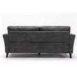 Damian Gray Woven Fabric Sofa with Accent Pillows