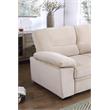 Kipling Beige Velvet Fabric Reversible Sleeper Sectional Sofa Chaise