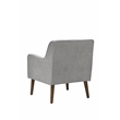Ryder Mid Century Modern Steel Gray Woven Fabric Button Tufted Armchair