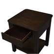 Flora Dark Brown Engineered Wood End Table with Drawer