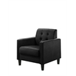 Hale Black Velvet Armchairs and End Table Living Room Set