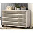Corby Dusty Gray Oak Engineered Wood Finish 3-Door Shoe Cabinet