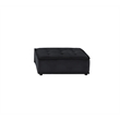 Lilola Home Anna Velvet 5 Piece Sectional Sofa Ottoman with Tufted Seat in Black