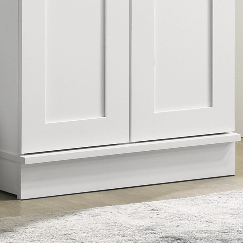 Lilola Home Evelyn 2-Door Engineered Wood Storage Cabinet in White
