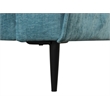Valentina Blue Chenille Chair with Metal Legs and Throw Pillow