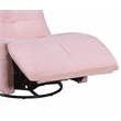 Georgena Pink Corduroy Fabric Swivel Glider Recliner