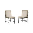 Magnus Wood Oak Finish Extendable Rectangular Dining Set with Cream Color Chair