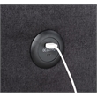Toby Black Woven Reversible Sleeper Storage Chaise Cup Holder USB Ports Pockets