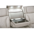 Jazz White Faux Leather Pwr Recl.Sofa LS Set+BT Spkrs+LED+Wrls Chrg+USB+Cuphldrs