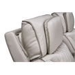 Jazz White Faux Leather Pwr Recl.Sofa LS Set+BT Spkrs+LED+Wrls Chrg+USB+Cuphldrs