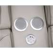 Jazz White Faux Leather Pwr Recl.Sofa LS Set+BT Spkrs+LED+Wrls Chrg+USB+Cuphldrs