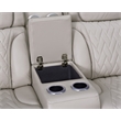 Jazz White Faux Leather Pwr Recl.Sofa LS Set+BT Spkrs+LED+Wrls Chrg+USB+Cuphldrs