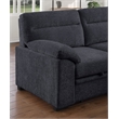 Lilola Home Kipling II 95-inch Dark Gray Chenille Sleeper Sectional Sofa