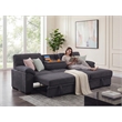 Lilola Home Kipling II 95-inch Dark Gray Chenille Sleeper Sectional Sofa