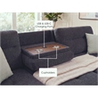 Lilola Home Kipling II 95-inch Dark Gray Chenille Sleeper Sectional Sofa