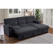 Lilola Home Kipling II 95-inch Dark Gray Chenille Sleeper Sectional Sofa