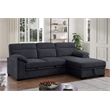 Lilola Home Kipling II 95-inch Dark Gray Chenille Sleeper Sectional Sofa