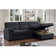 Lilola Home Kipling II 95-inch Dark Gray Chenille Sleeper Sectional Sofa