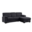 Lilola Home Kipling II 95-inch Dark Gray Chenille Sleeper Sectional Sofa