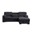 Lilola Home Kipling II 95-inch Dark Gray Chenille Sleeper Sectional Sofa